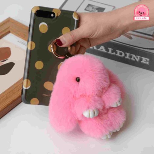 Móc Khóa Thỏ Bông nhỏ hồng