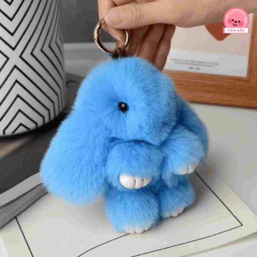 Móc Khóa Thỏ Bông xanh dương